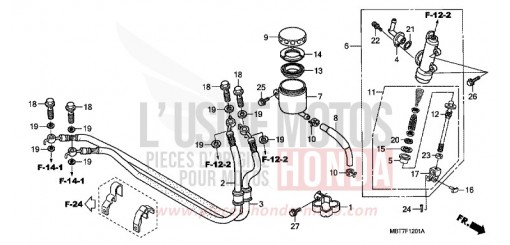 REAR BRAKE MASTERCYLINDER (XL1000VA) XL1000VAA de 2010